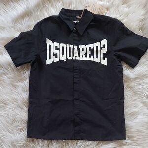 DSQUARED2 Black Casual Button Down Shirt with Bold Logo